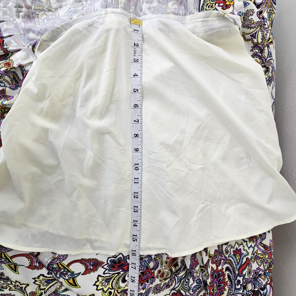 Banana Republic Women's Size 8 Paisley Maxi Skirt Lined Boho Gypsy Flowy Slit - Picture 5 of 14